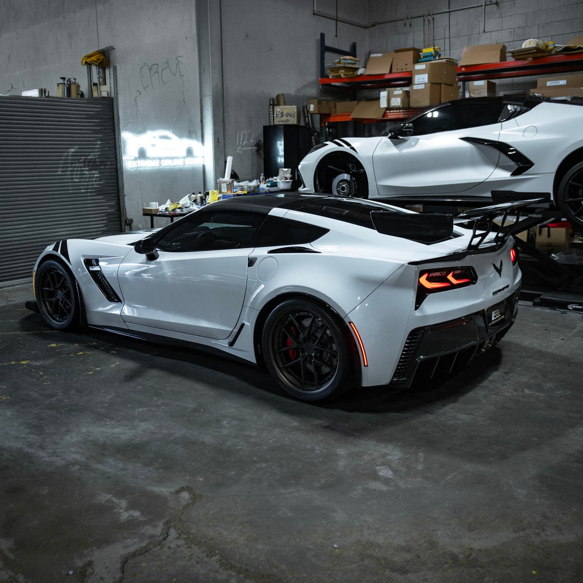 Corvette C7 Rear LED Smoke Tinted Side Marker Lights