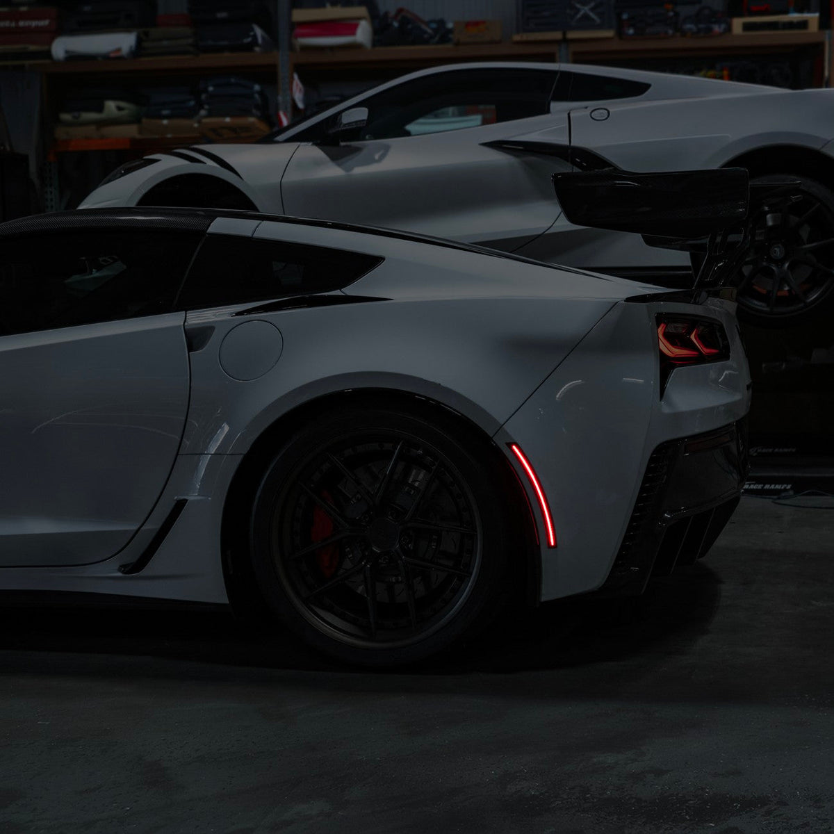 Corvette C7 Rear LED Smoke Tinted Side Marker Lights