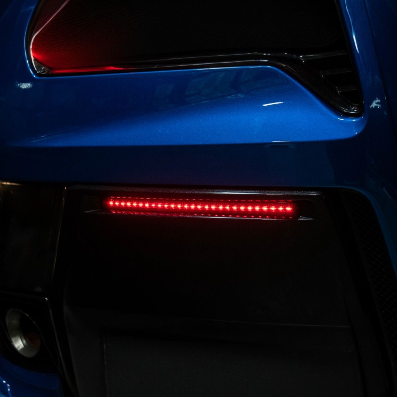 Corvette C7 Rear Bumper Diffuser Clear Lens Red LED Reflector Lights