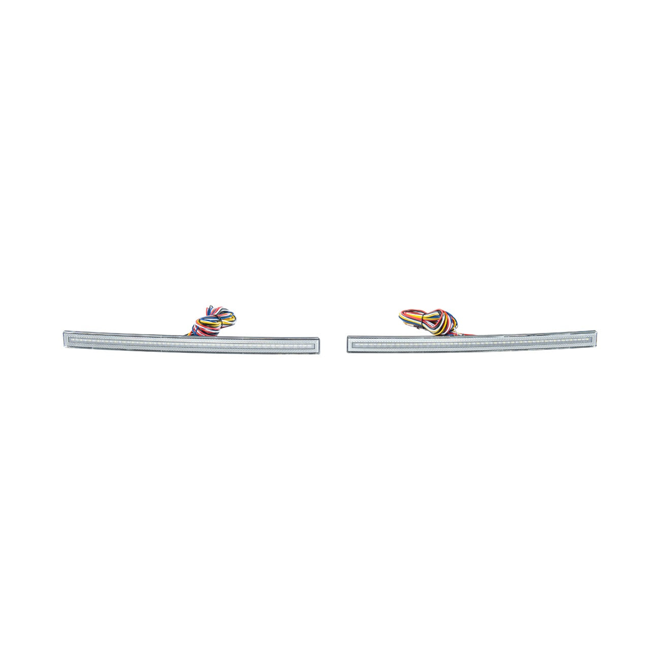 Corvette C7 Rear Bumper Diffuser Clear Lens Red LED Reflector Lights