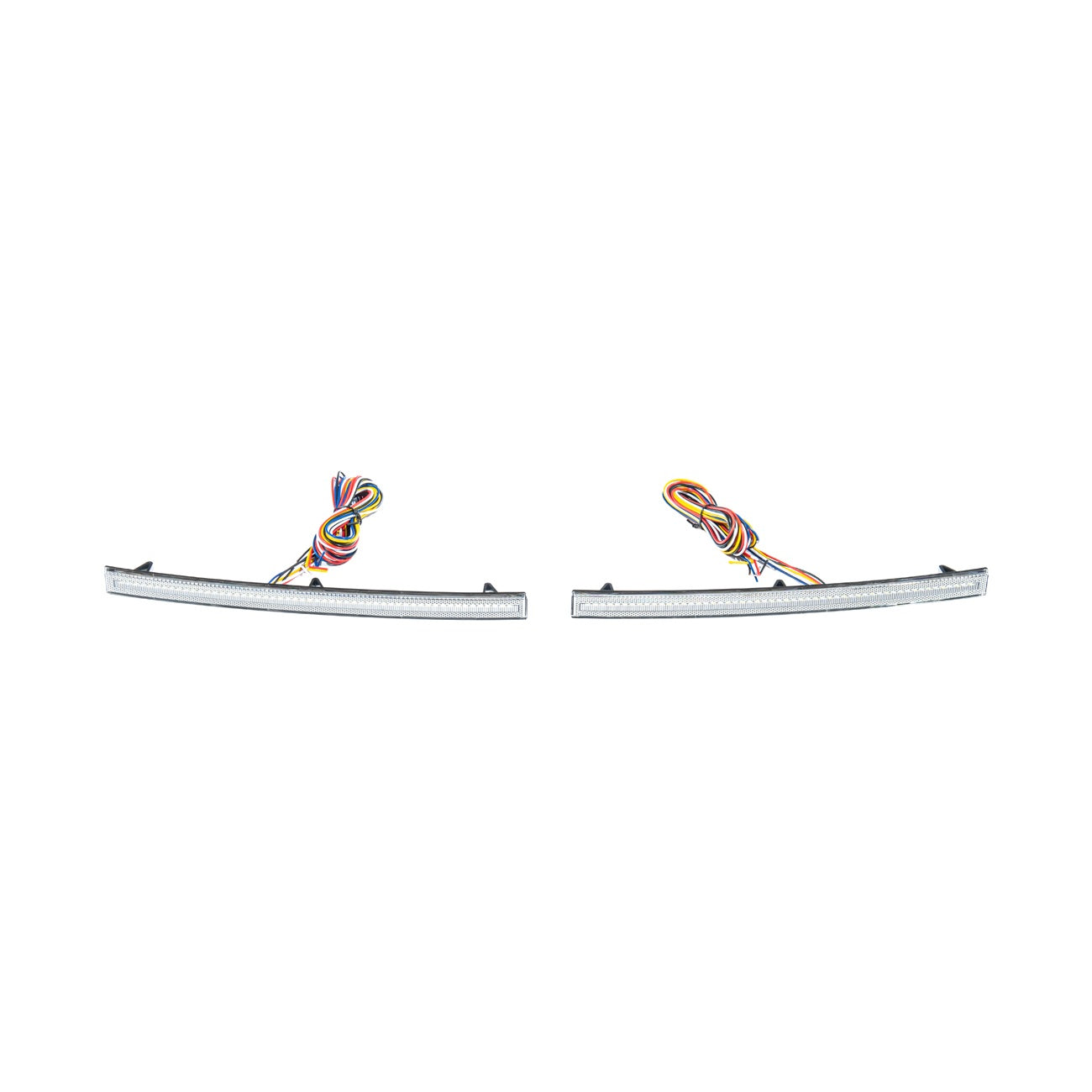 Corvette C7 Rear Bumper Diffuser Clear Lens Red LED Reflector Lights