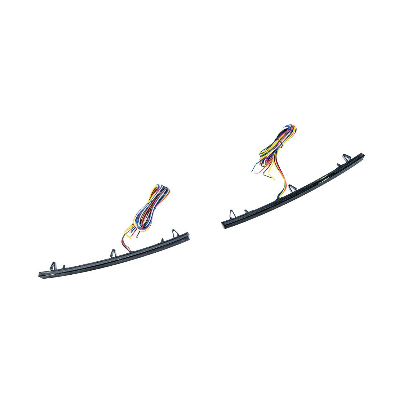 Corvette C7 Rear Bumper Diffuser Clear Lens Red LED Reflector Lights
