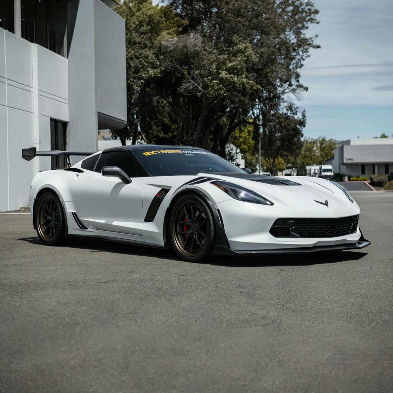 Corvette C7 Dry Carbon Fiber Side Mirror Cover Overlays
