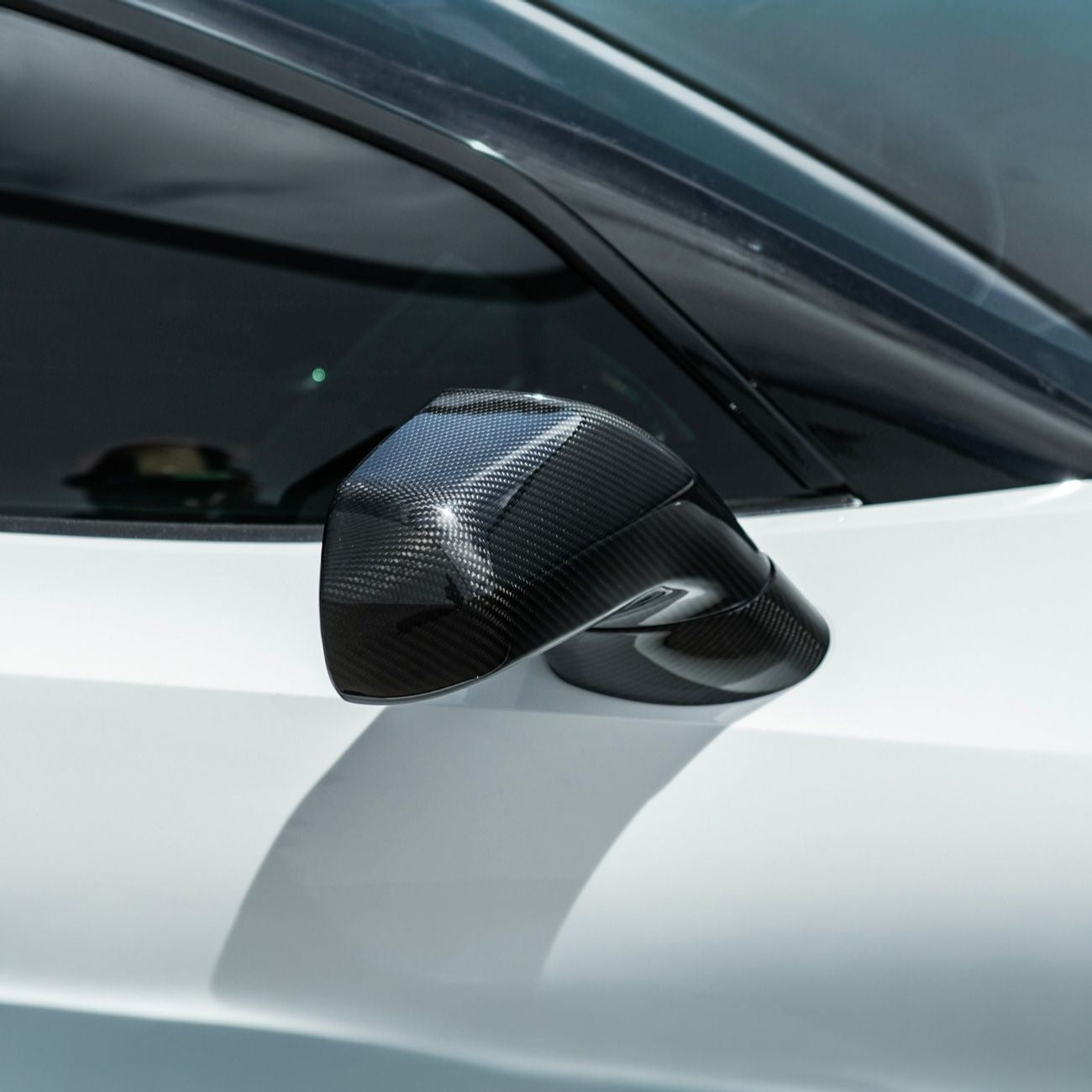 Corvette C7 Dry Carbon Fiber Side Mirror Cover Overlays