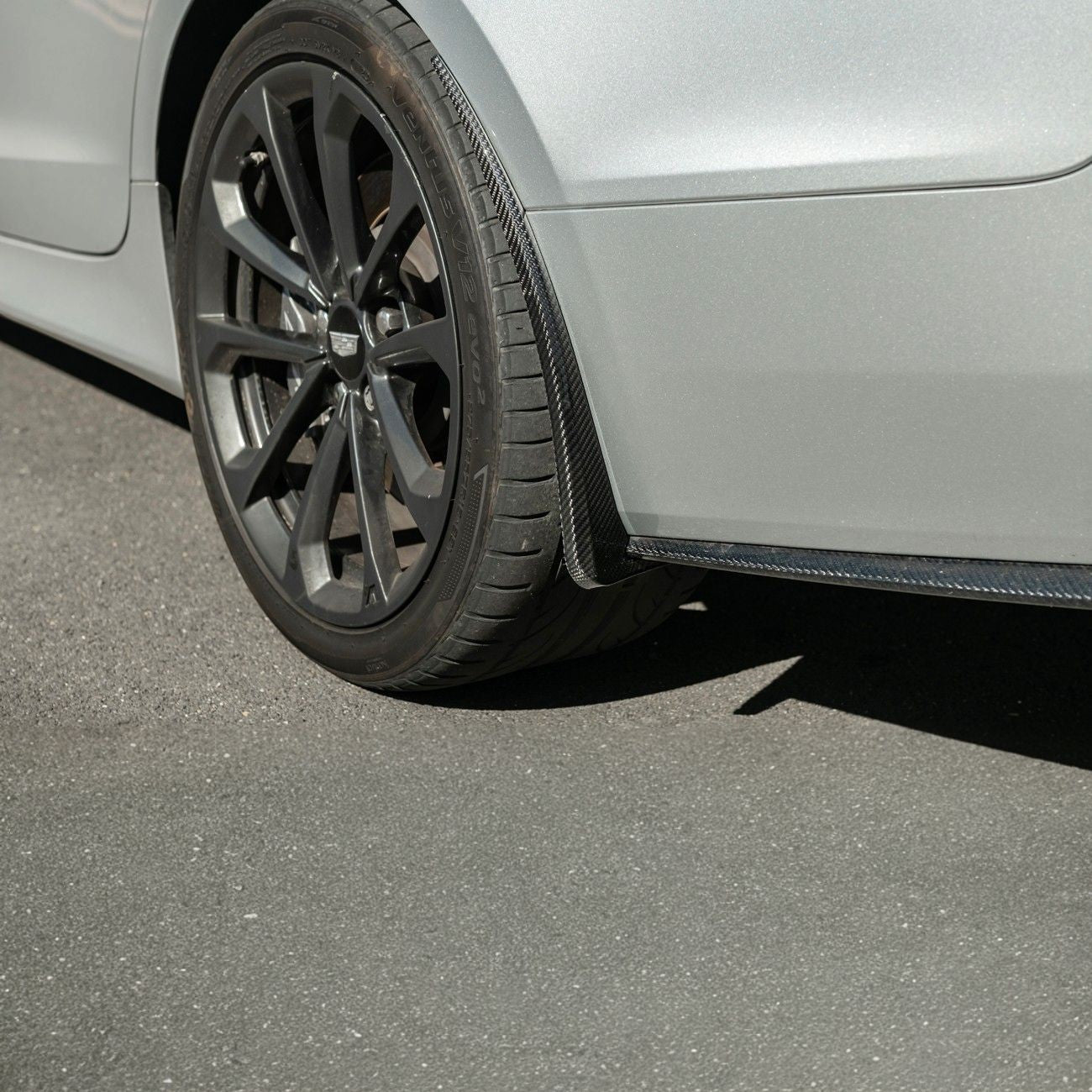 2016-2019 Cadillac ATS-V Dry Carbon Fiber Rear Mud Flaps Splash Guards