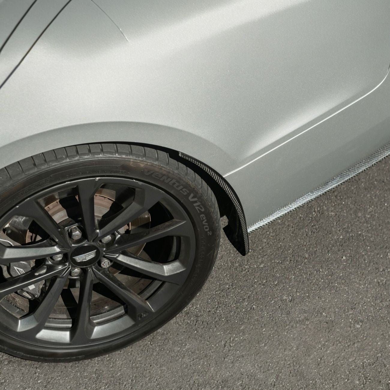 2016-2019 Cadillac ATS-V Dry Carbon Fiber Rear Mud Flaps Splash Guards