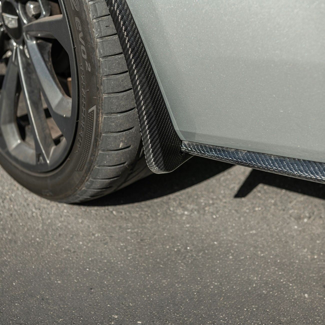 2016-2019 Cadillac ATS-V Dry Carbon Fiber Rear Mud Flaps Splash Guards