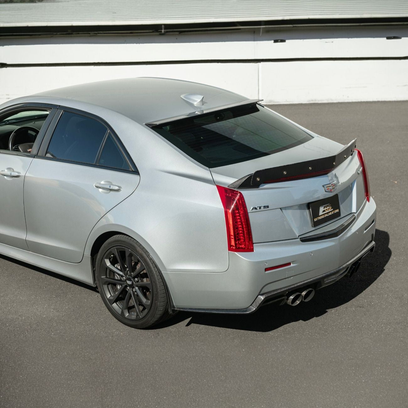 2016-2019 Cadillac ATS-V Dry Carbon Fiber Rear Mud Flaps Splash Guards