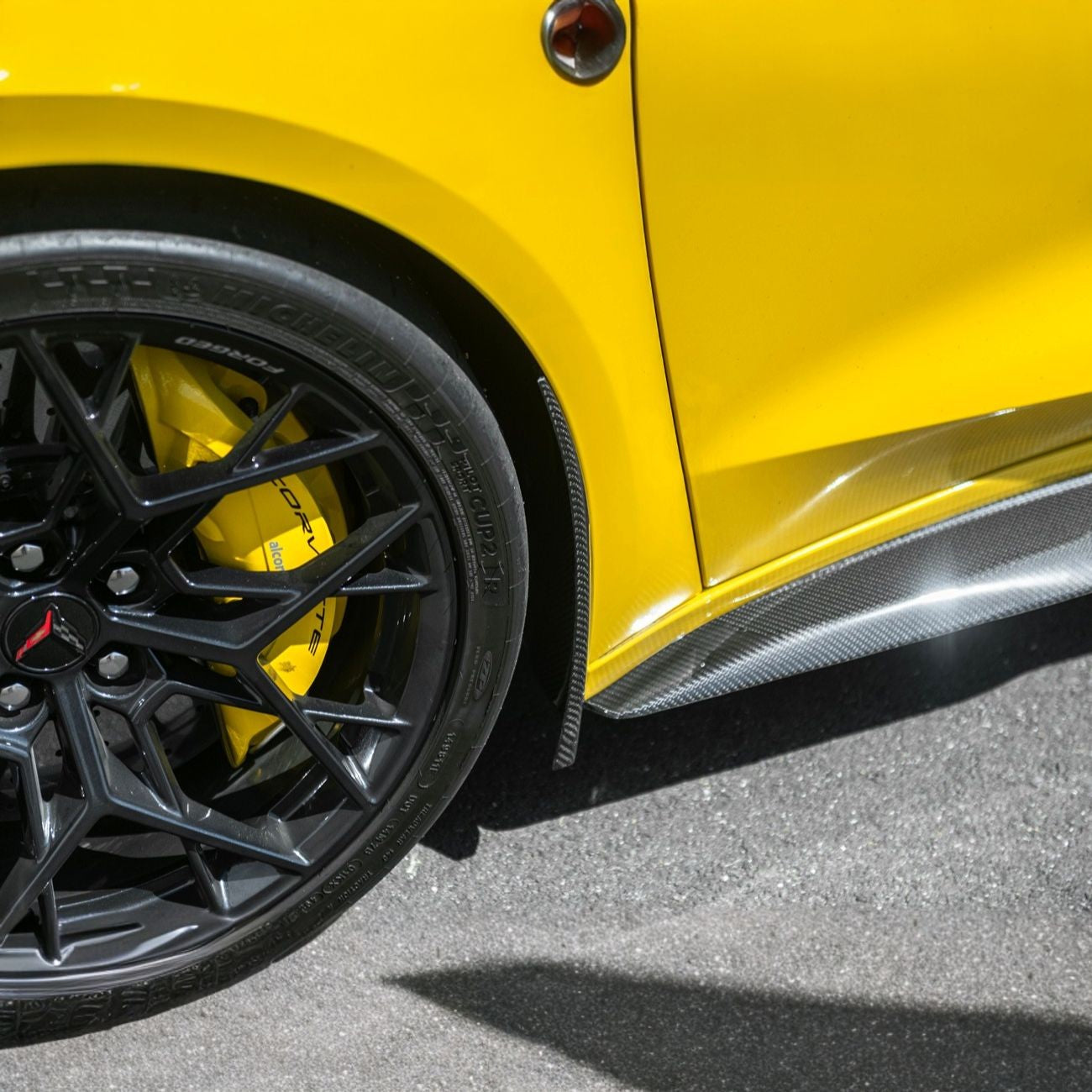 Corvette C8 Dry Carbon Fiber Front & Rear Mud Flaps