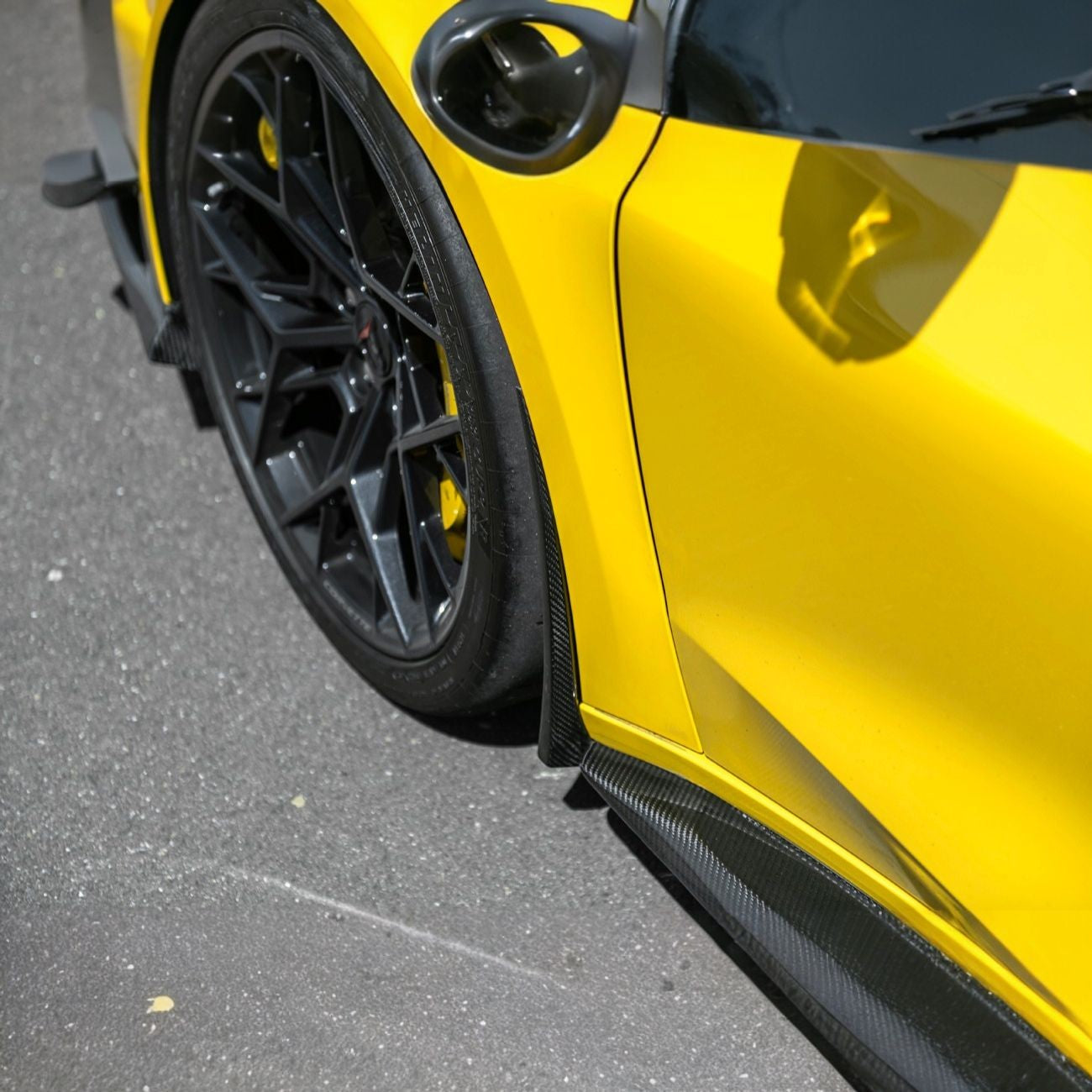 Corvette C8 Dry Carbon Fiber Front & Rear Mud Flaps