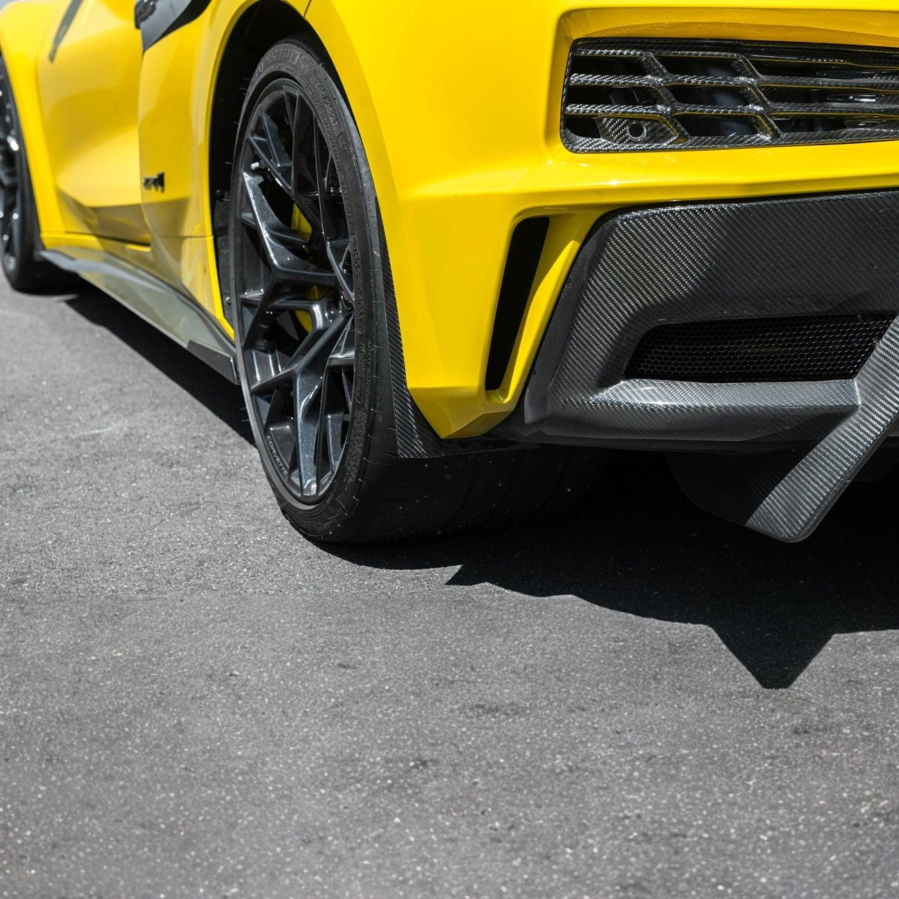 Corvette C8 Dry Carbon Fiber Front & Rear Mud Flaps