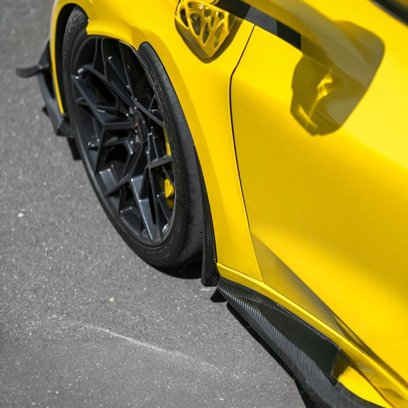 Corvette C8 Dry Carbon Fiber Front & Rear Mud Flaps