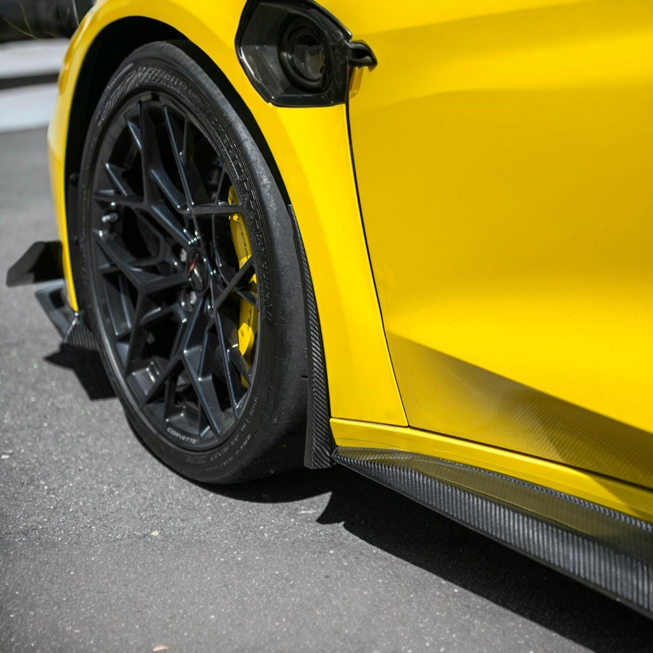 Corvette C8 Dry Carbon Fiber Front & Rear Mud Flaps