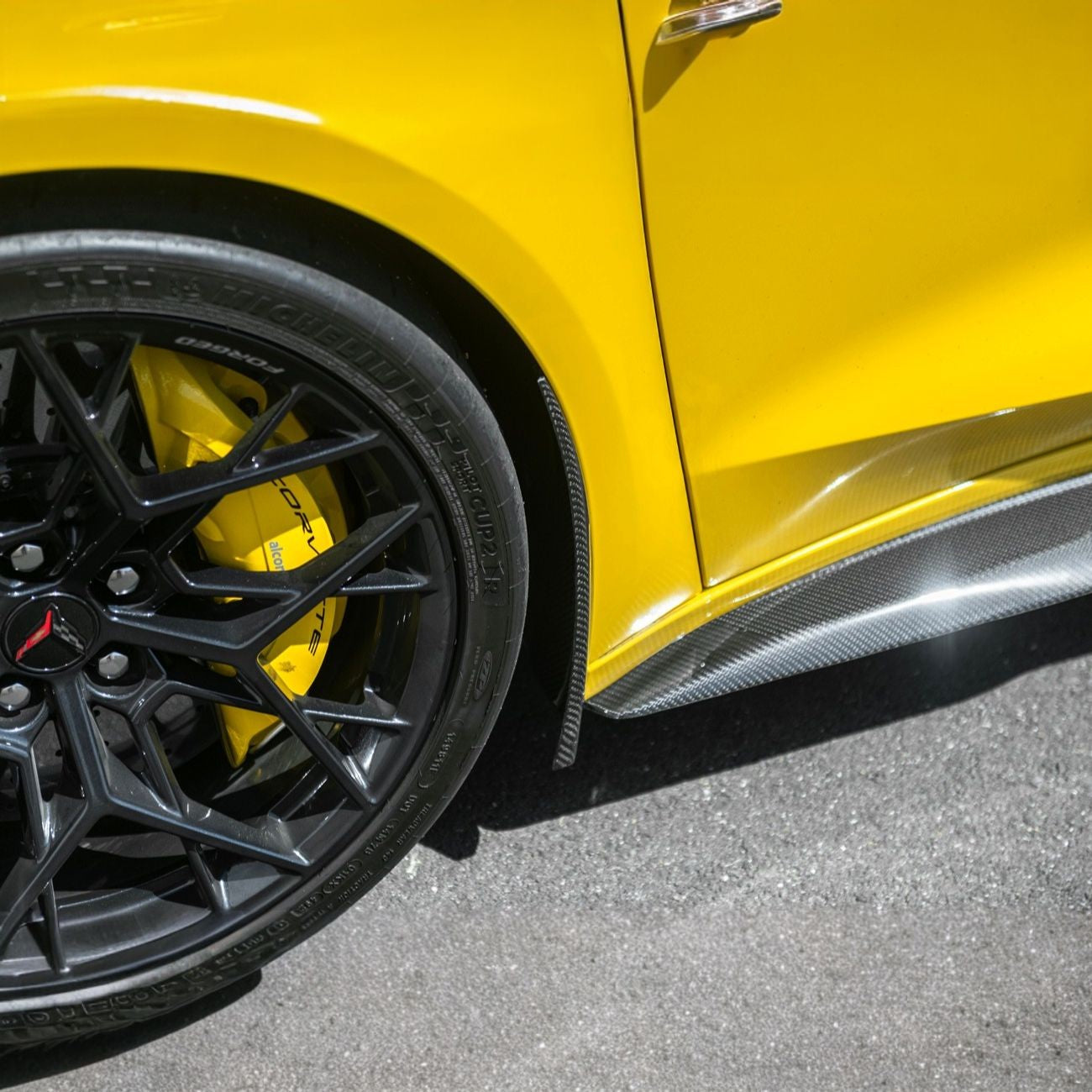 Corvette C8 Dry Carbon Fiber Rear Side Mud Flaps
