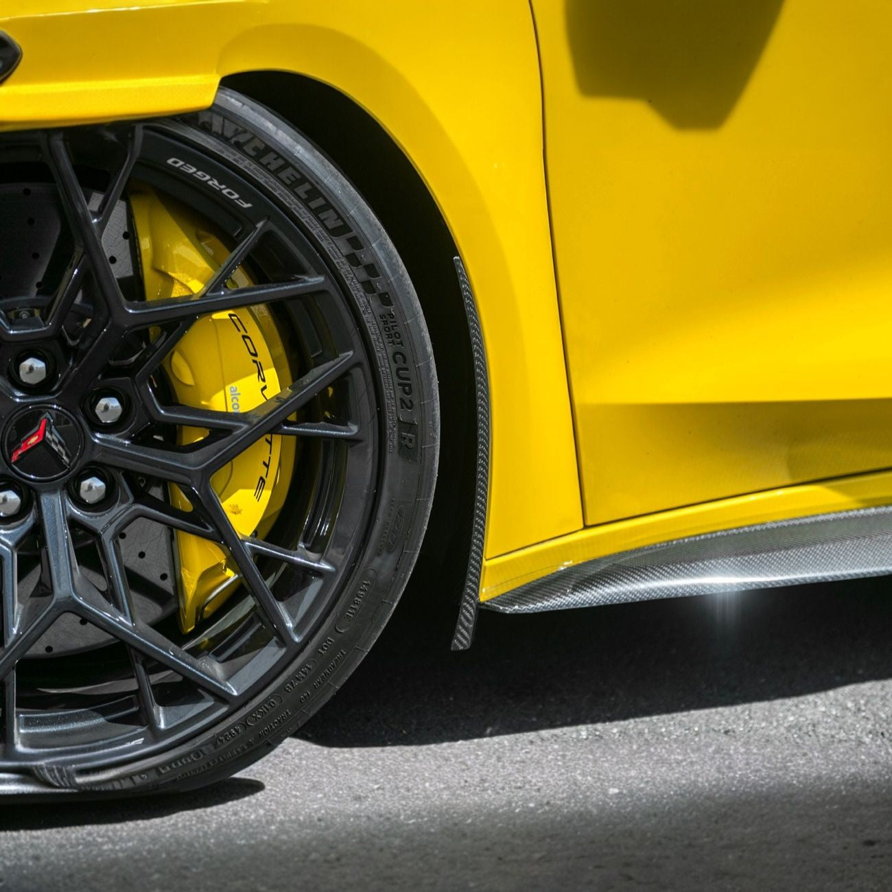 Corvette C8 Dry Carbon Fiber Front & Rear Mud Flaps