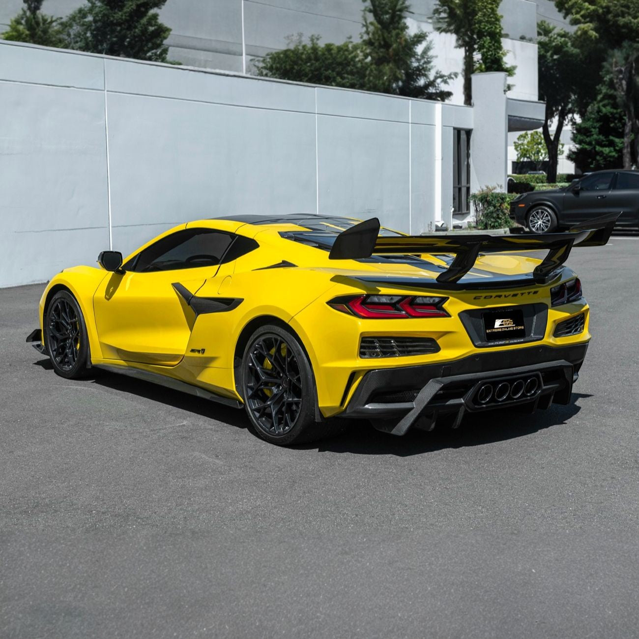 Corvette C8 Dry Carbon Fiber Rear Side Mud Flaps