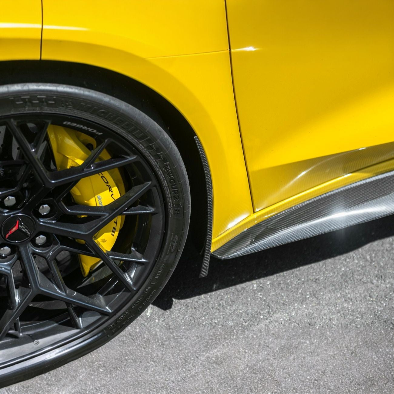 Corvette C8 Dry Carbon Fiber Front & Rear Mud Flaps