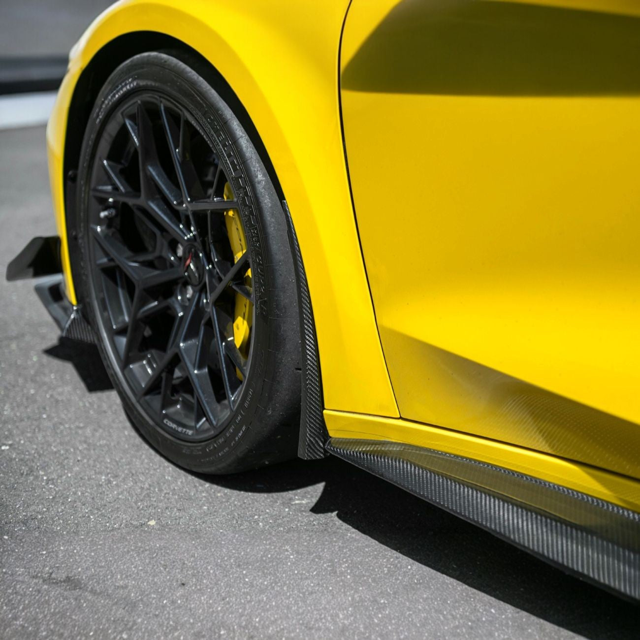 Corvette C8 Dry Carbon Fiber Rear Side Mud Flaps
