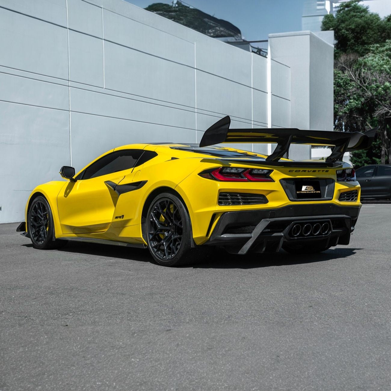 Corvette C8 Dry Carbon Fiber Rear Side Mud Flaps