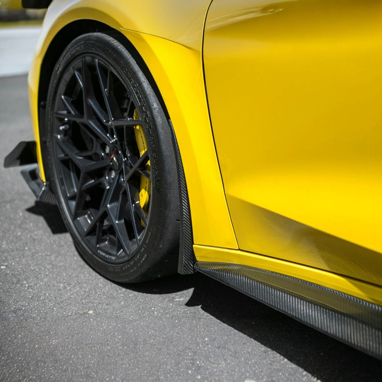 Corvette C8 Dry Carbon Fiber Front & Rear Mud Flaps