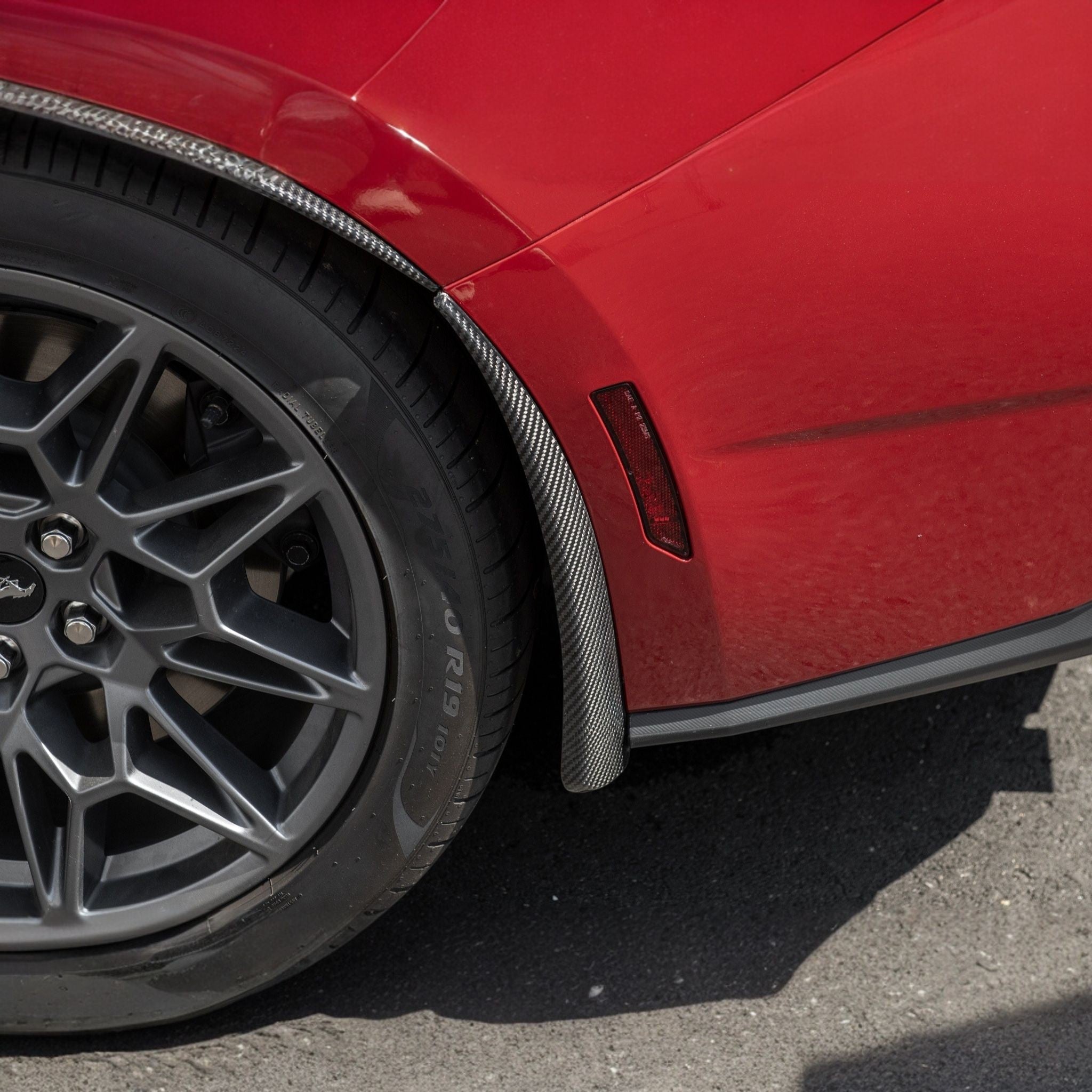 2024-Up Ford Mustang Carbon Fiber Performance XL Extended Front & Rear Mud Flap Splash Guards