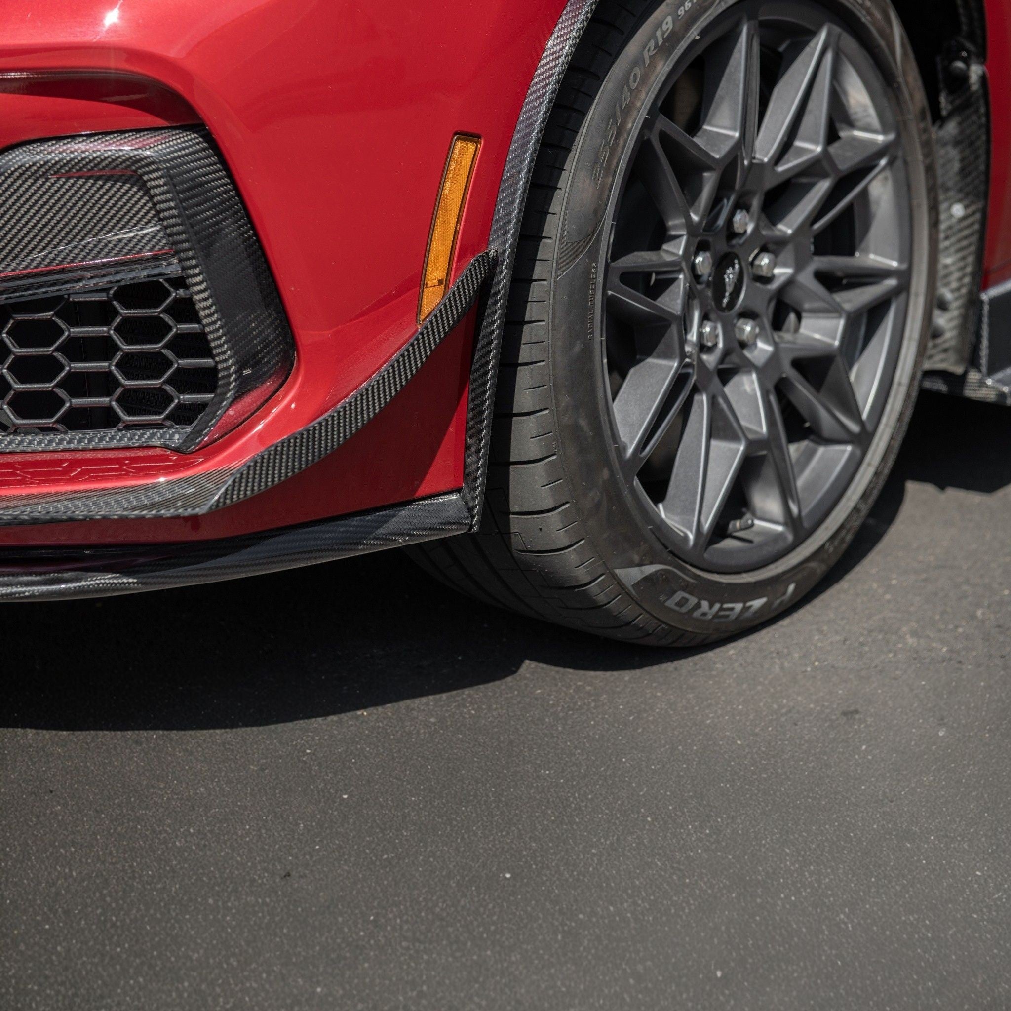 2024-Up Ford Mustang Carbon Fiber Performance XL Extended Front & Rear Mud Flap Splash Guards