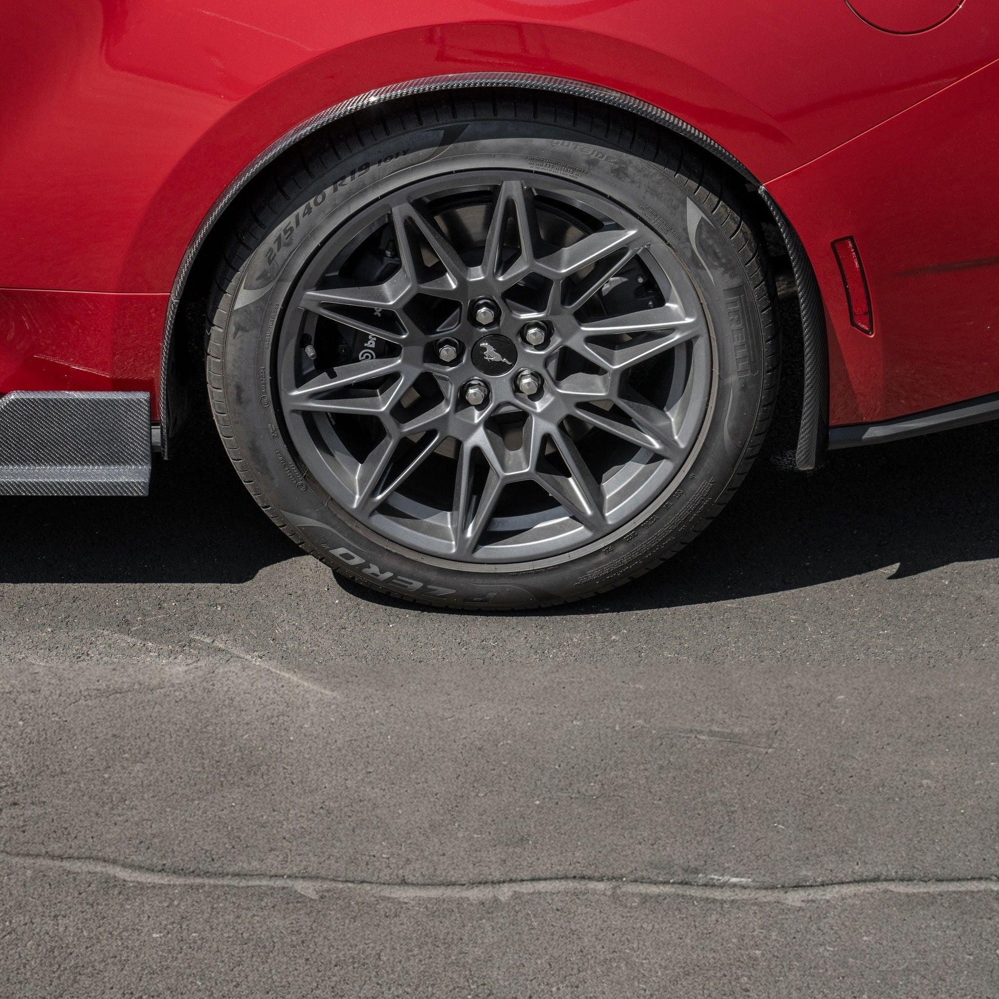 2024-Up Ford Mustang Carbon Fiber Performance XL Extended Front & Rear Mud Flap Splash Guards