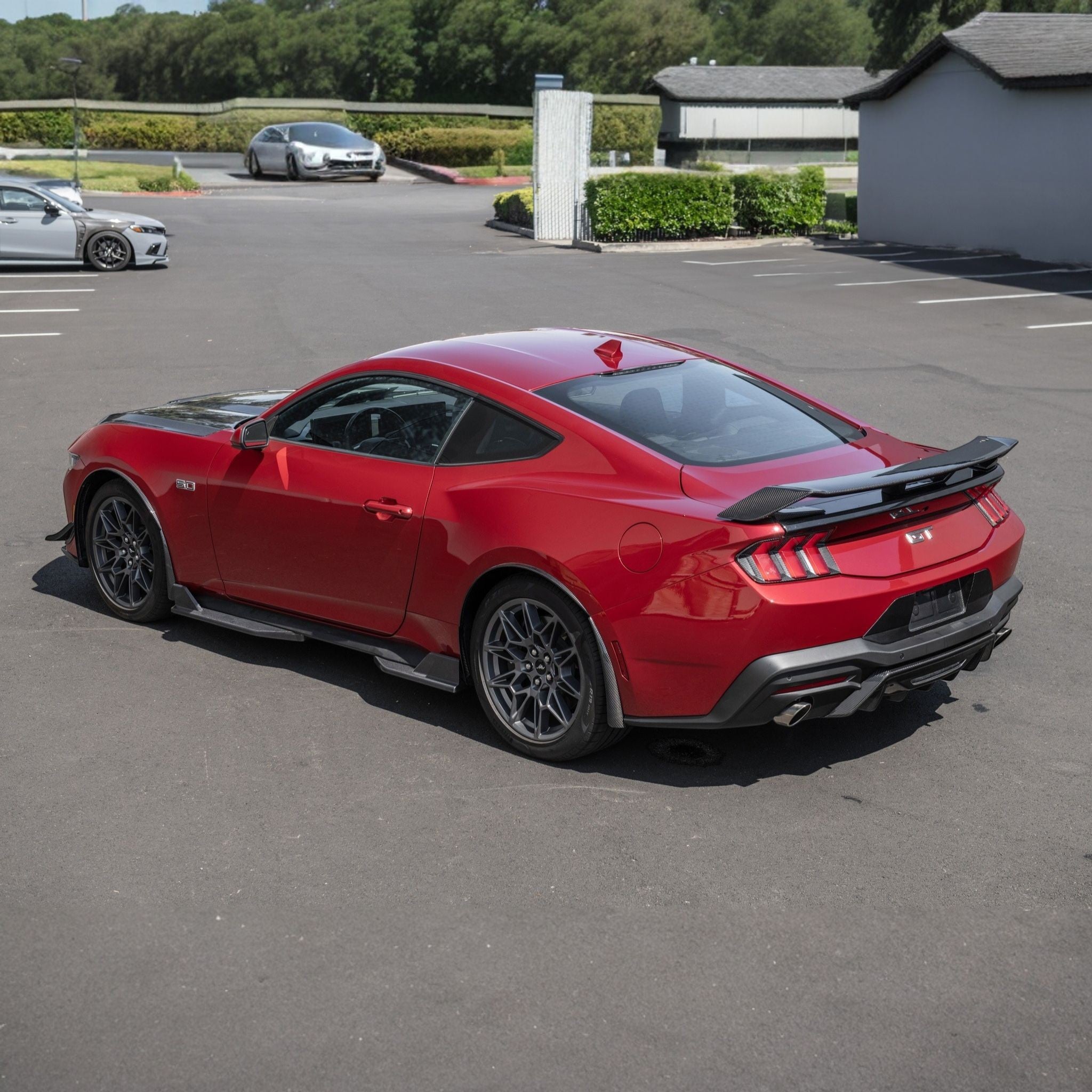 2024-Up Ford Mustang Carbon Fiber Performance XL Extended Front & Rear Mud Flap Splash Guards