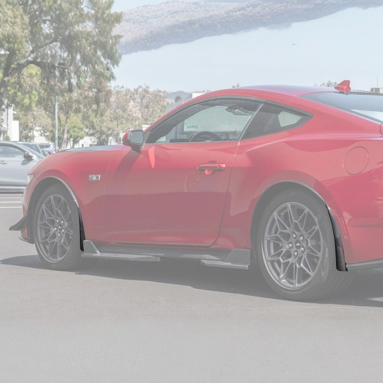 2024-Up Ford Mustang Carbon Fiber Performance XL Extended Front & Rear Mud Flap Splash Guards