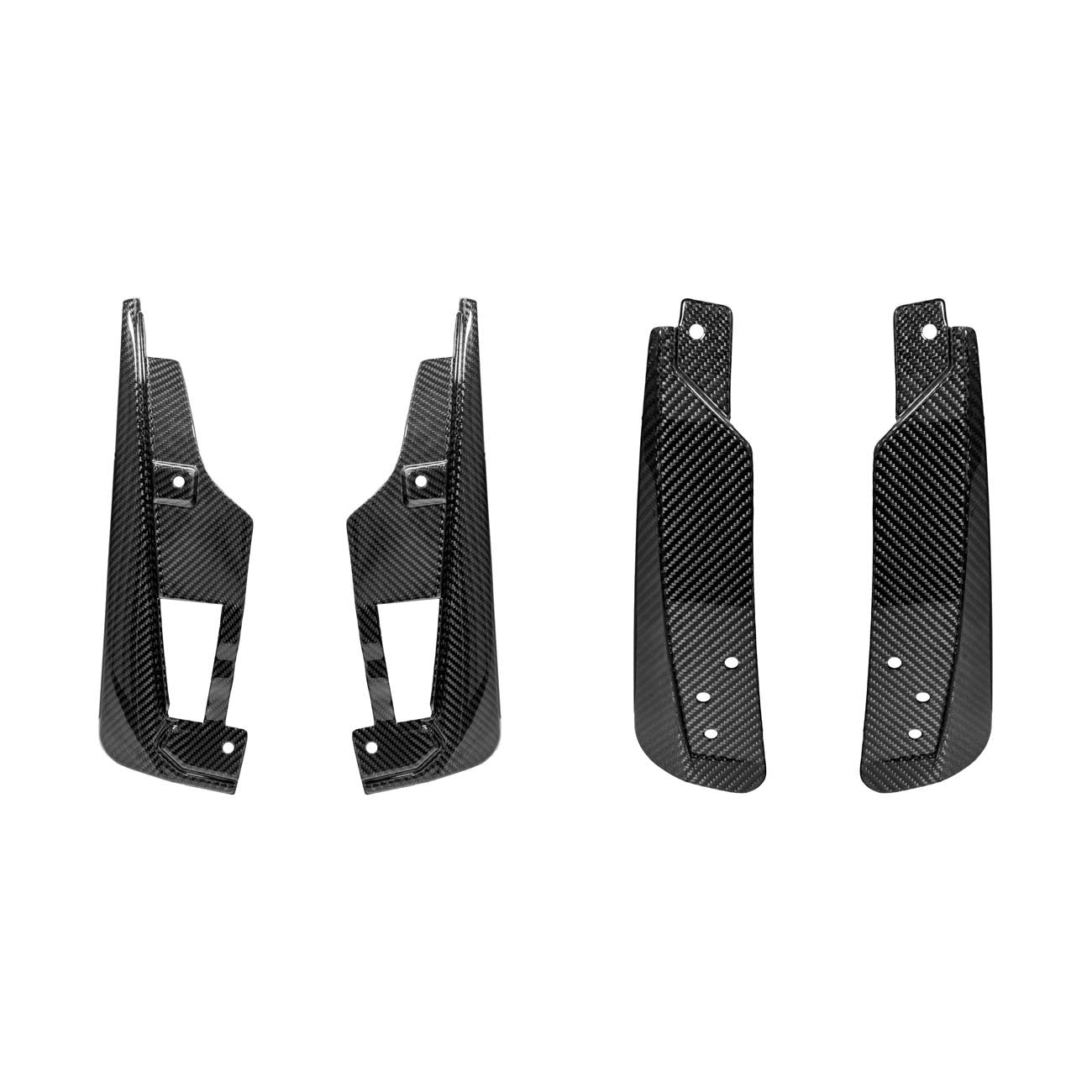 2024-Up Ford Mustang Carbon Fiber Performance XL Extended Front & Rear Mud Flap Splash Guards