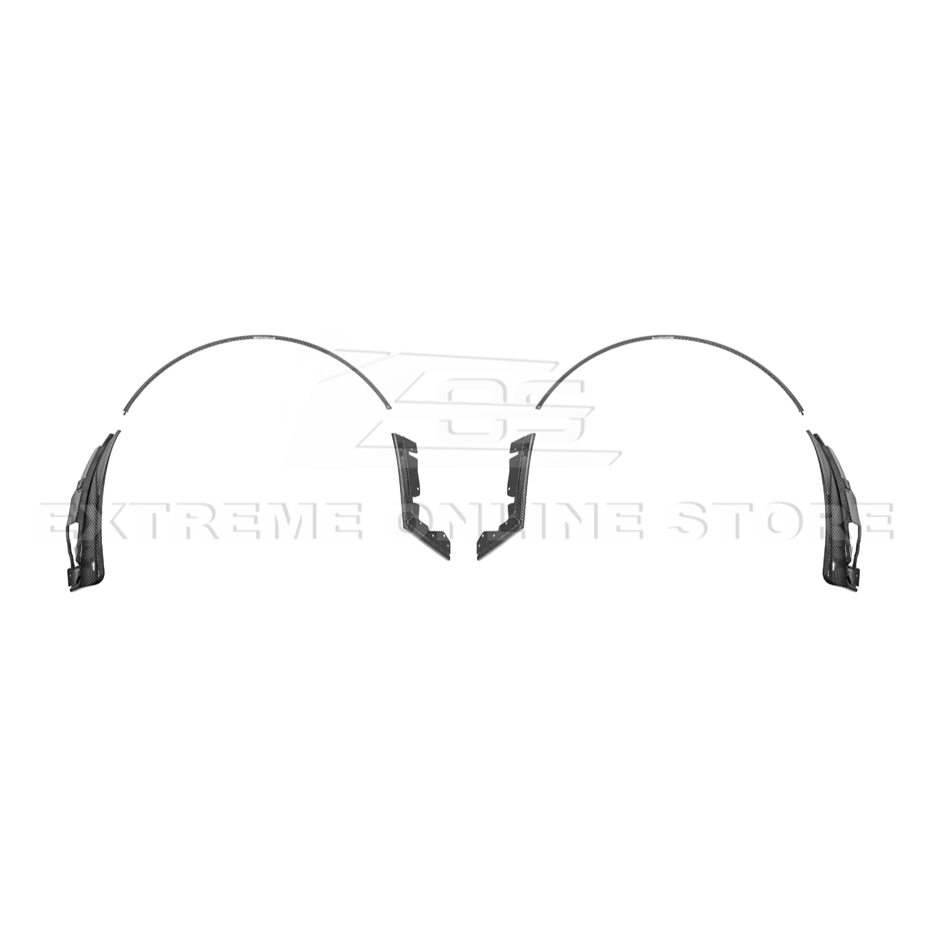 2024+ Ford Mustang DRY CARBON FIBER Fender Flares & Mud Flap