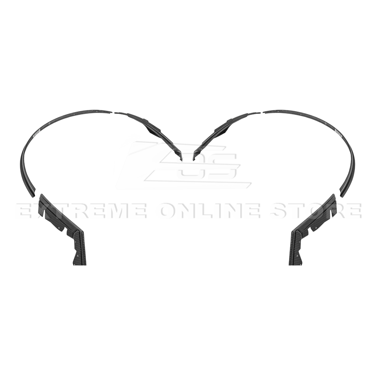 2024+ Ford Mustang DRY CARBON FIBER Fender Flares & Mud Flap