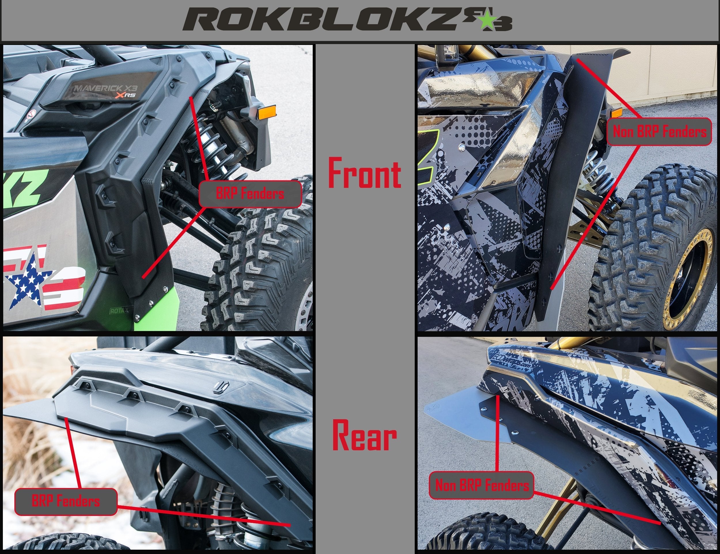 Can-Am Maverick X3 Fender Flares 2017+ **NOT FOR BRP FENDERS