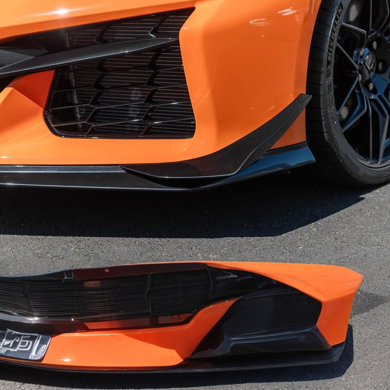 Corvette C8 Carbon Fiber Front Bumper Side Canards