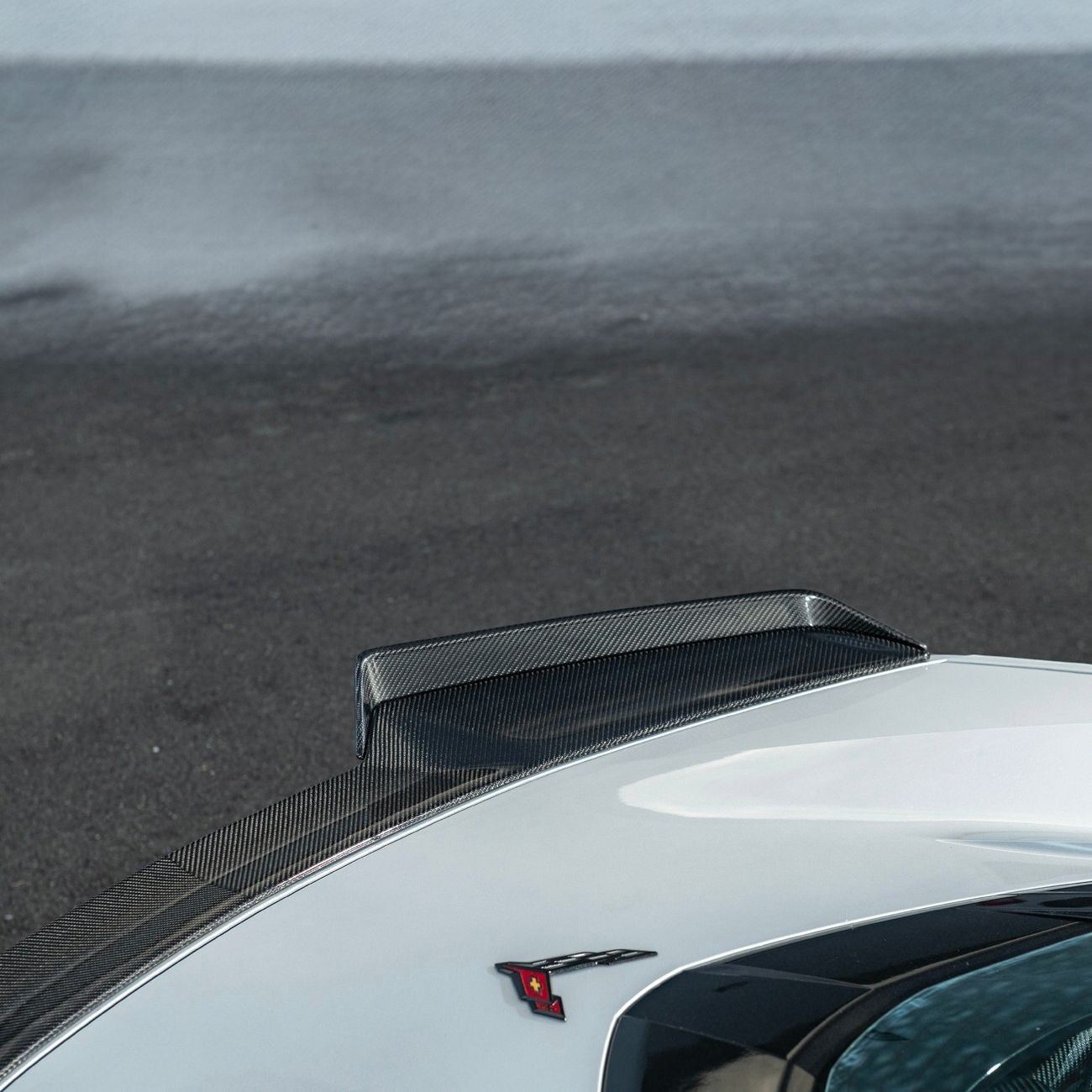 Corvette C8 Carbon Fiber Rear Wing Spoiler with Extended Winglets