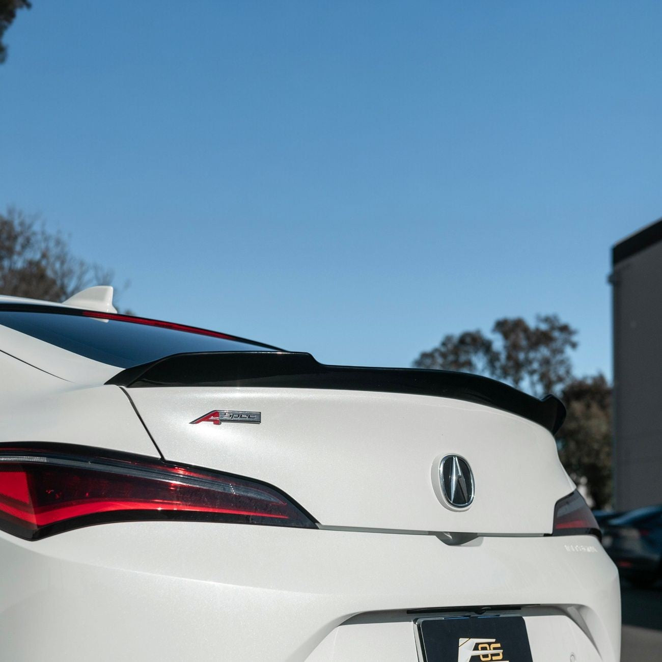 2023-Up Acura Integra Carbon Fiber Extended Style Glossy Black Rear Trunk Lid Wing Spoiler