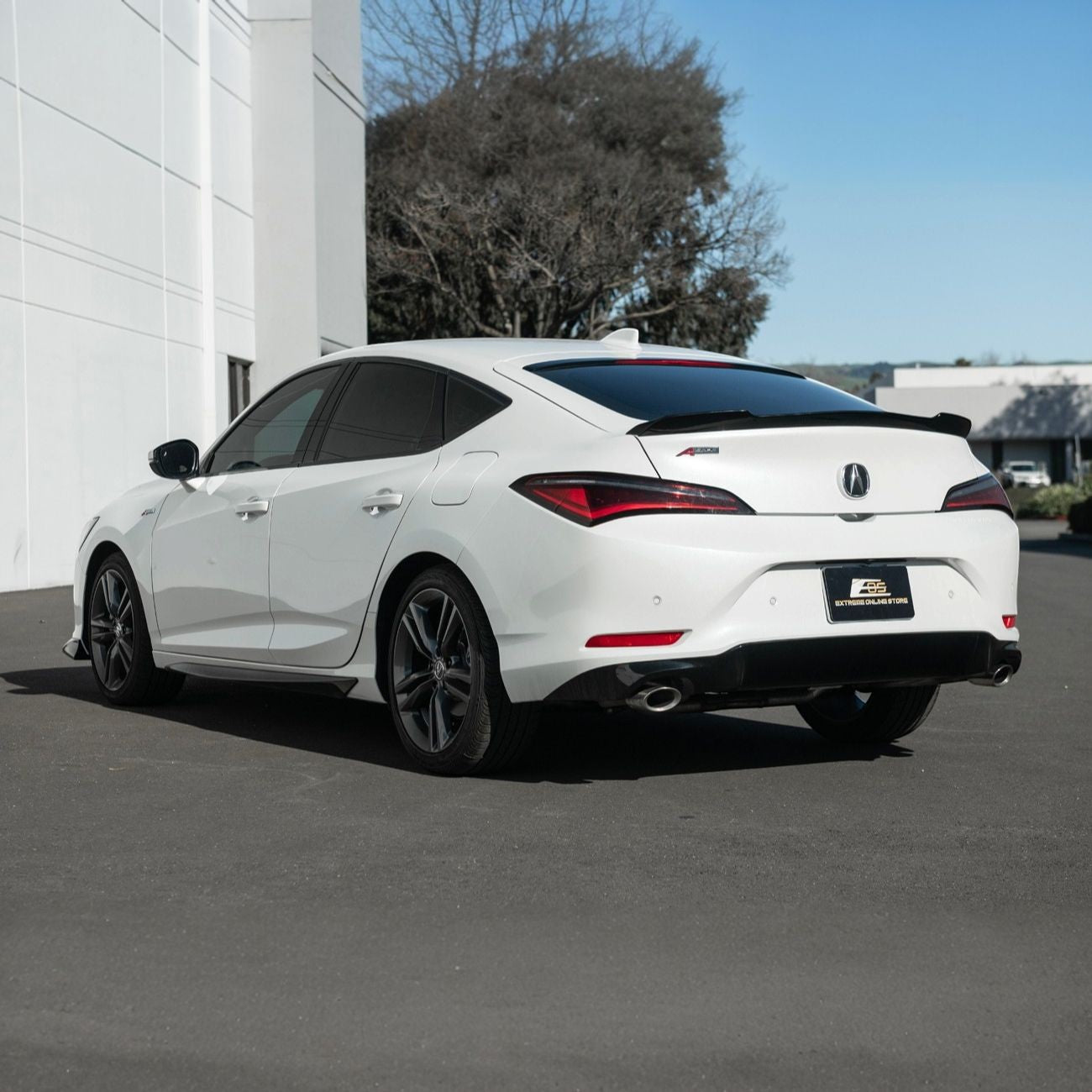 2023-Up Acura Integra Carbon Fiber Extended Style Glossy Black Rear Trunk Lid Wing Spoiler