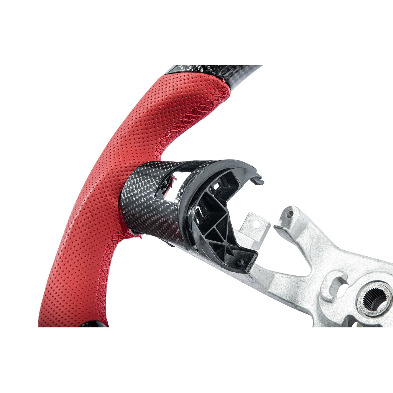 Corvette C6 Carbon Fiber Round Top Flat Bottom Steering Wheel & Control Covers
