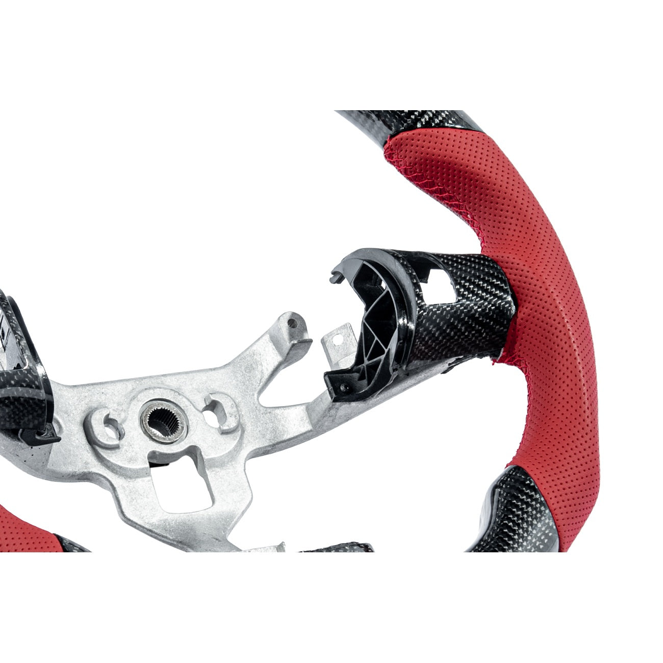 Corvette C6 Carbon Fiber Round Top Flat Bottom Steering Wheel & Control Covers