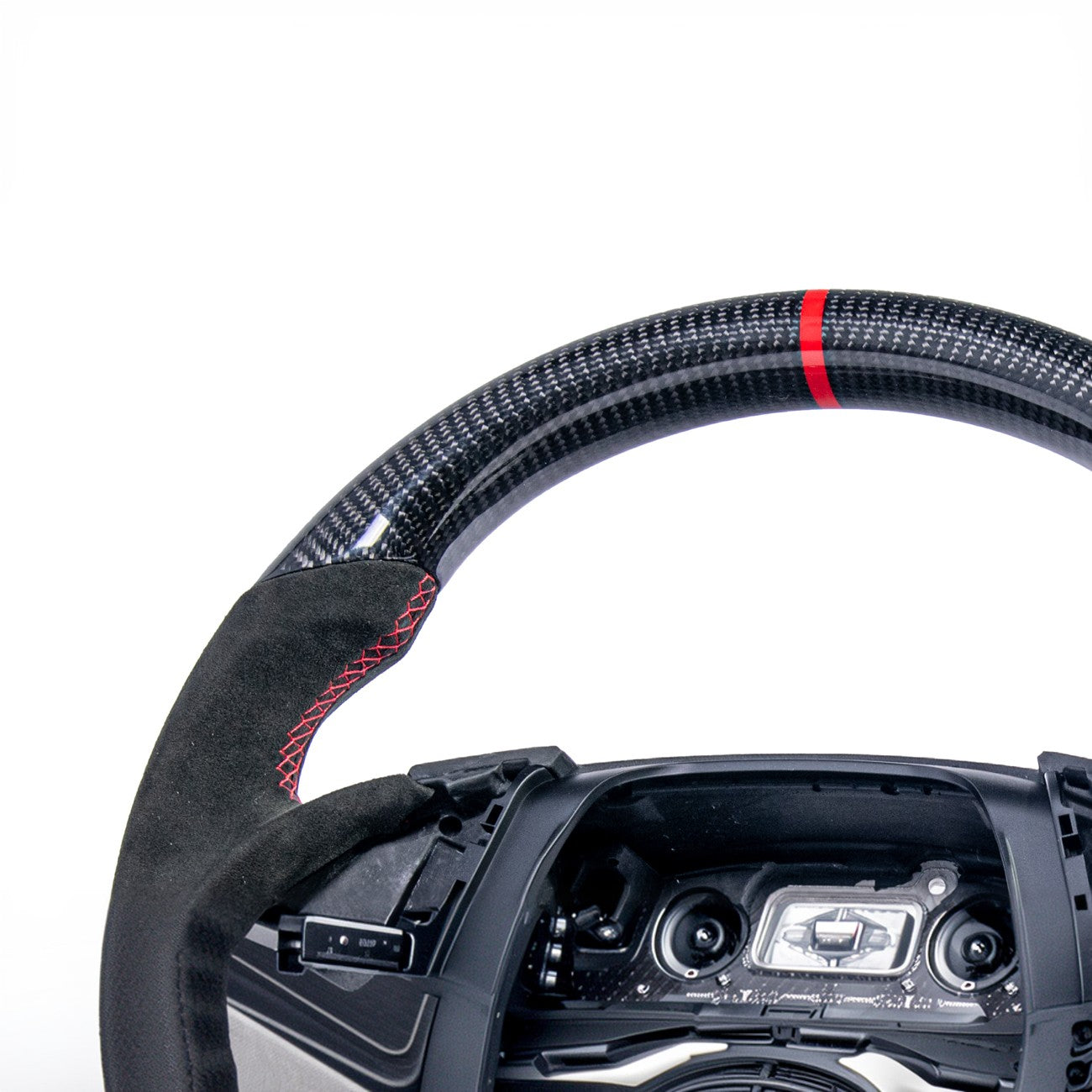 2016-2024 Chevrolet Camaro Carbon Fiber Round Top Flat Bottom Replacement Steering Wheel