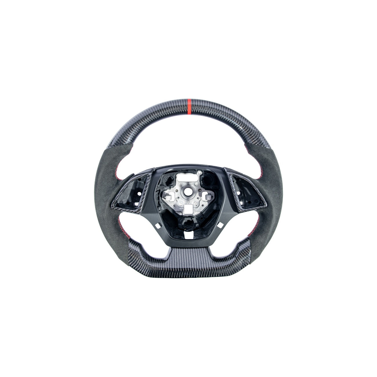 2016-2024 Chevrolet Camaro Carbon Fiber Round Top Flat Bottom Replacement Steering Wheel