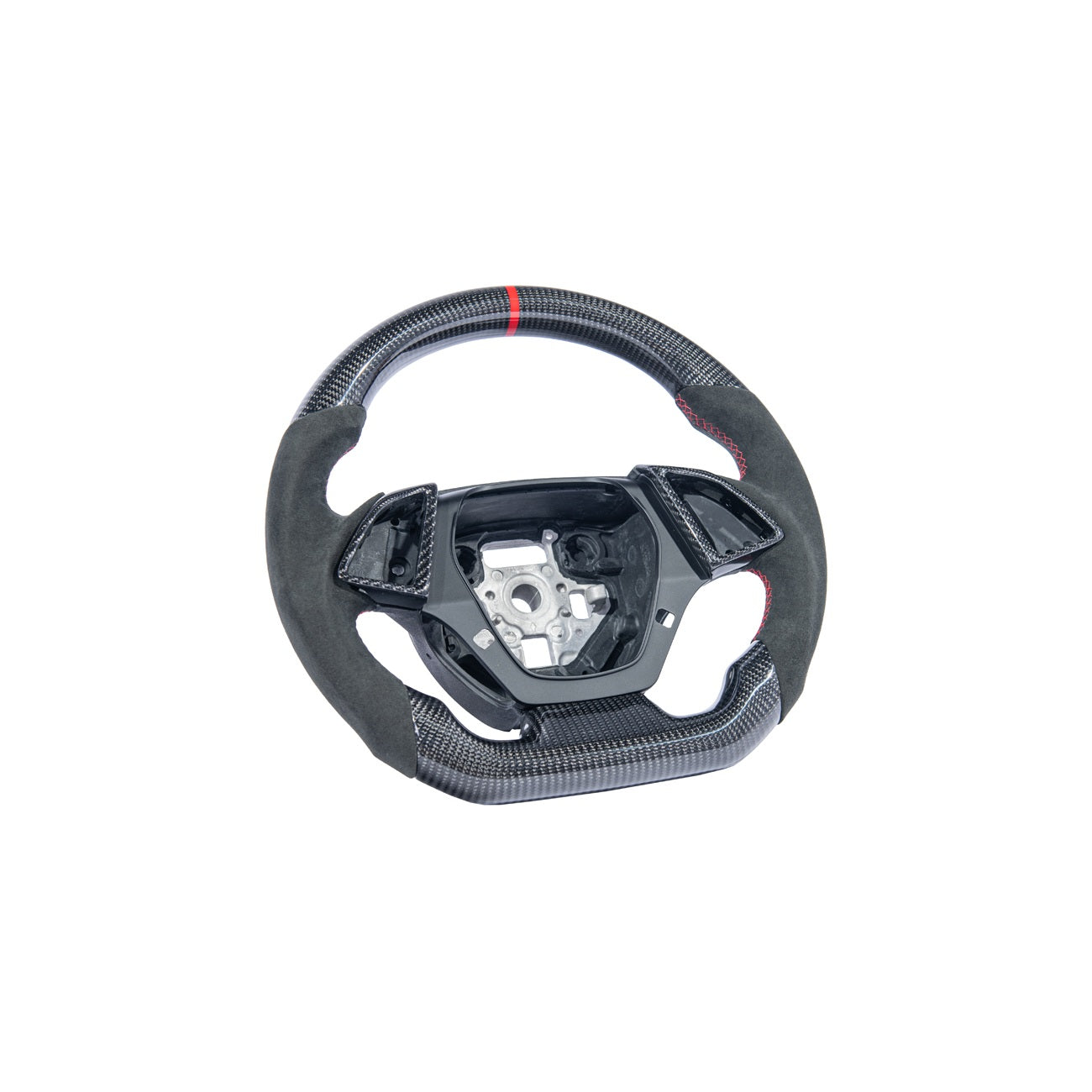 2016-2024 Chevrolet Camaro Carbon Fiber Round Top Flat Bottom Replacement Steering Wheel