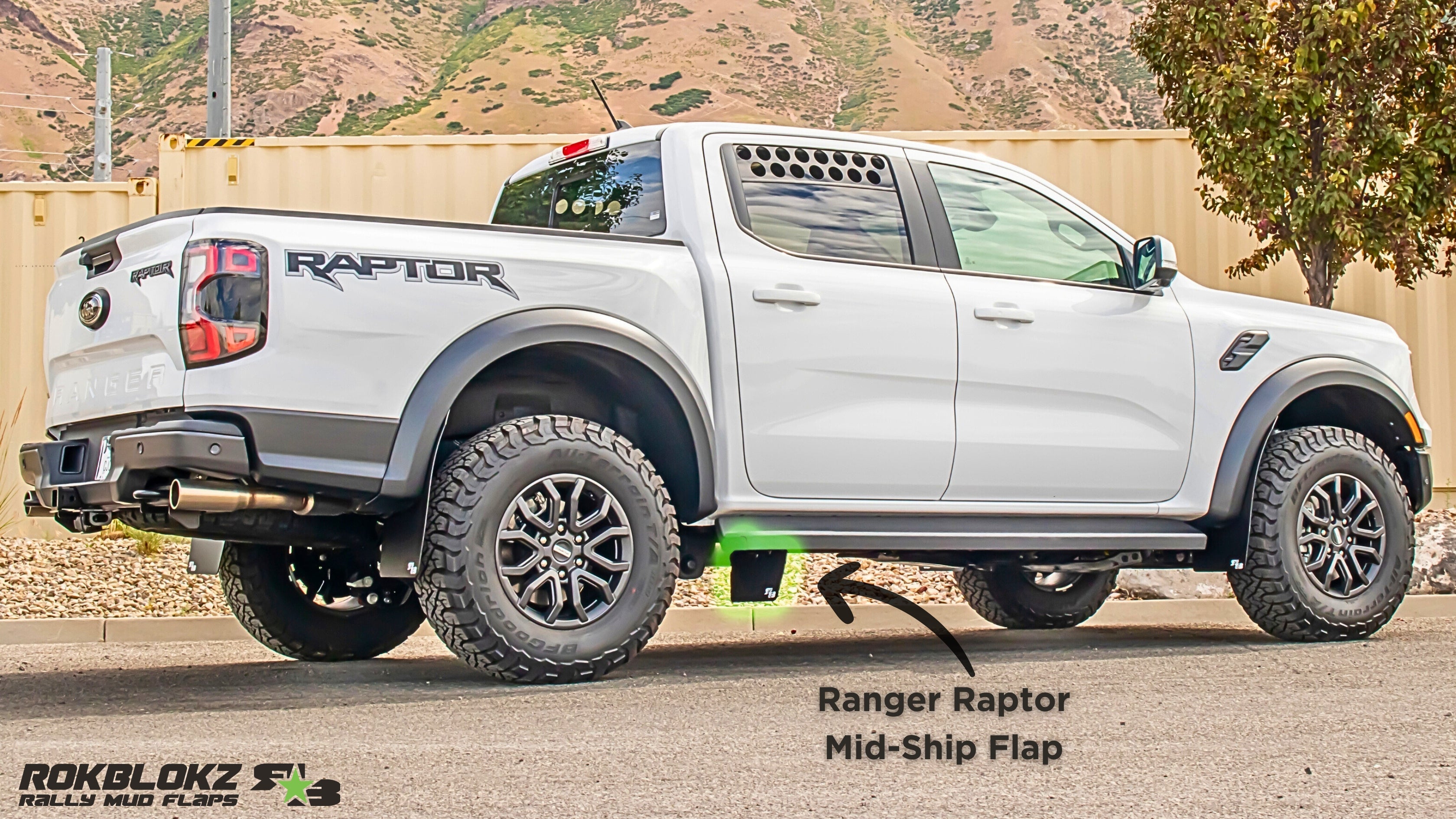 Ford Ranger RAPTOR 2024+ Mid-Ship Mud Flaps