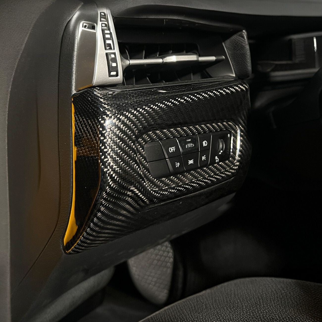 2020-Up Toyota Supra Carbon Fiber JDM Factory Style Headlight Switch Cover