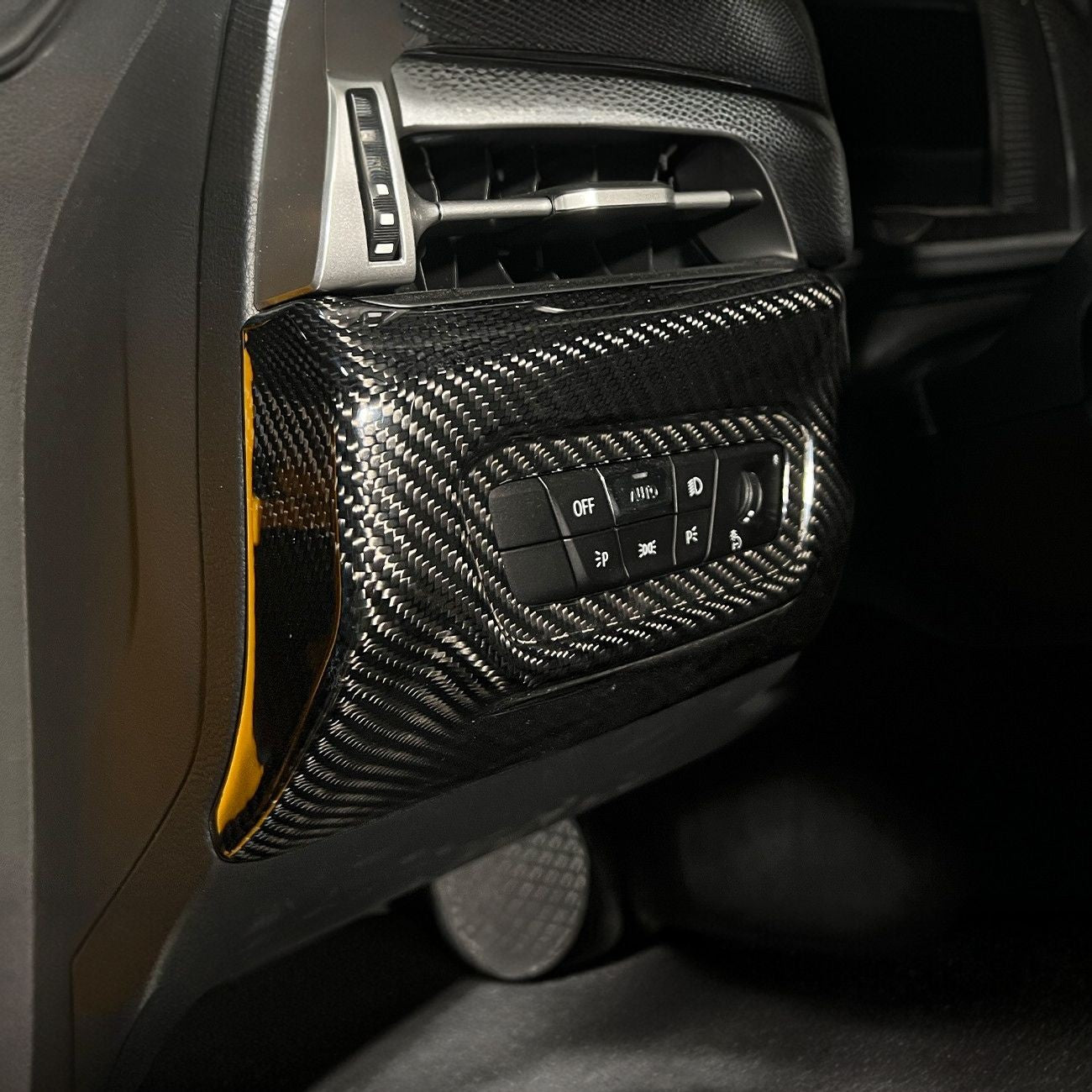 2020-Up Toyota Supra Carbon Fiber JDM Factory Style Headlight Switch Cover