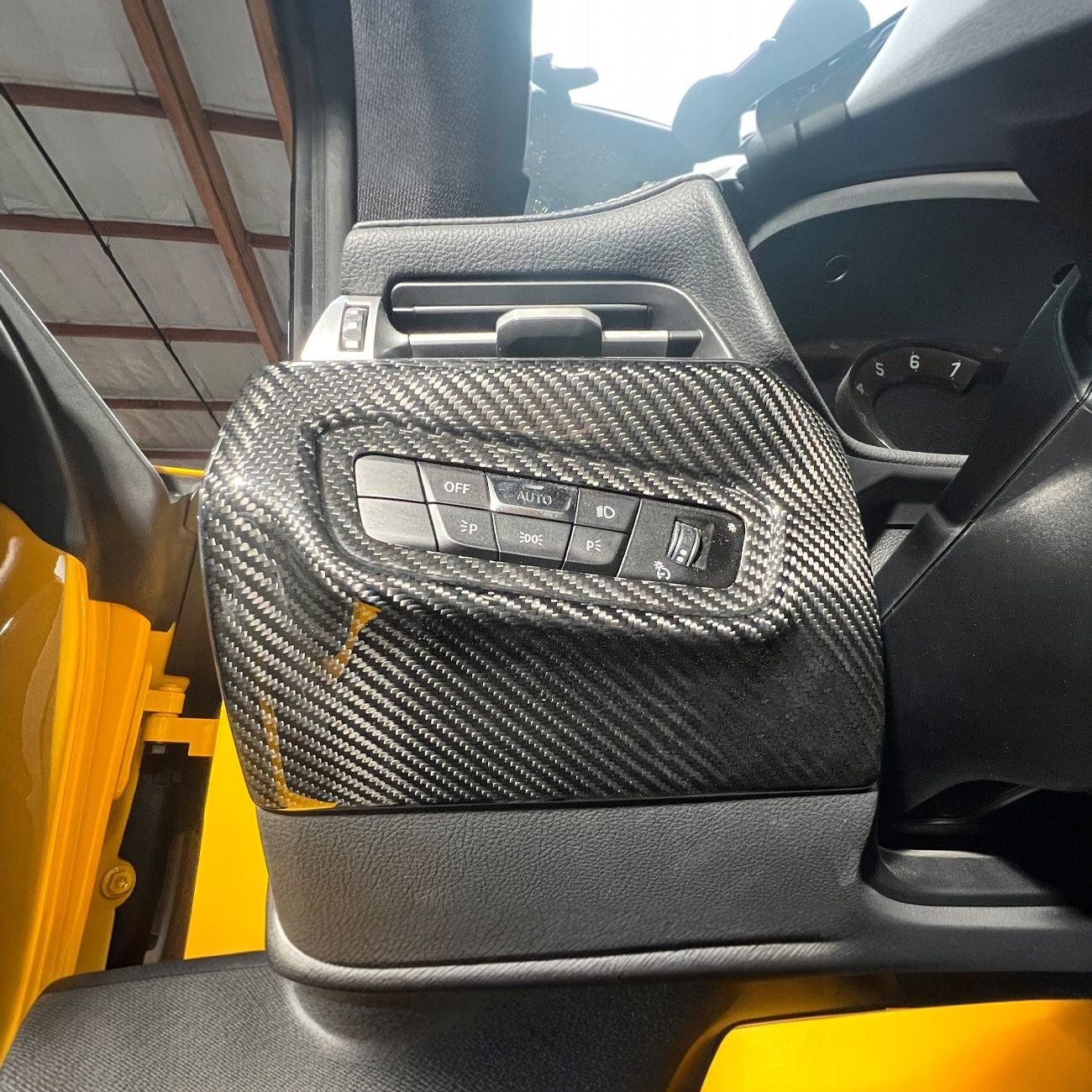 2020-Up Toyota Supra Carbon Fiber JDM Factory Style Headlight Switch Cover