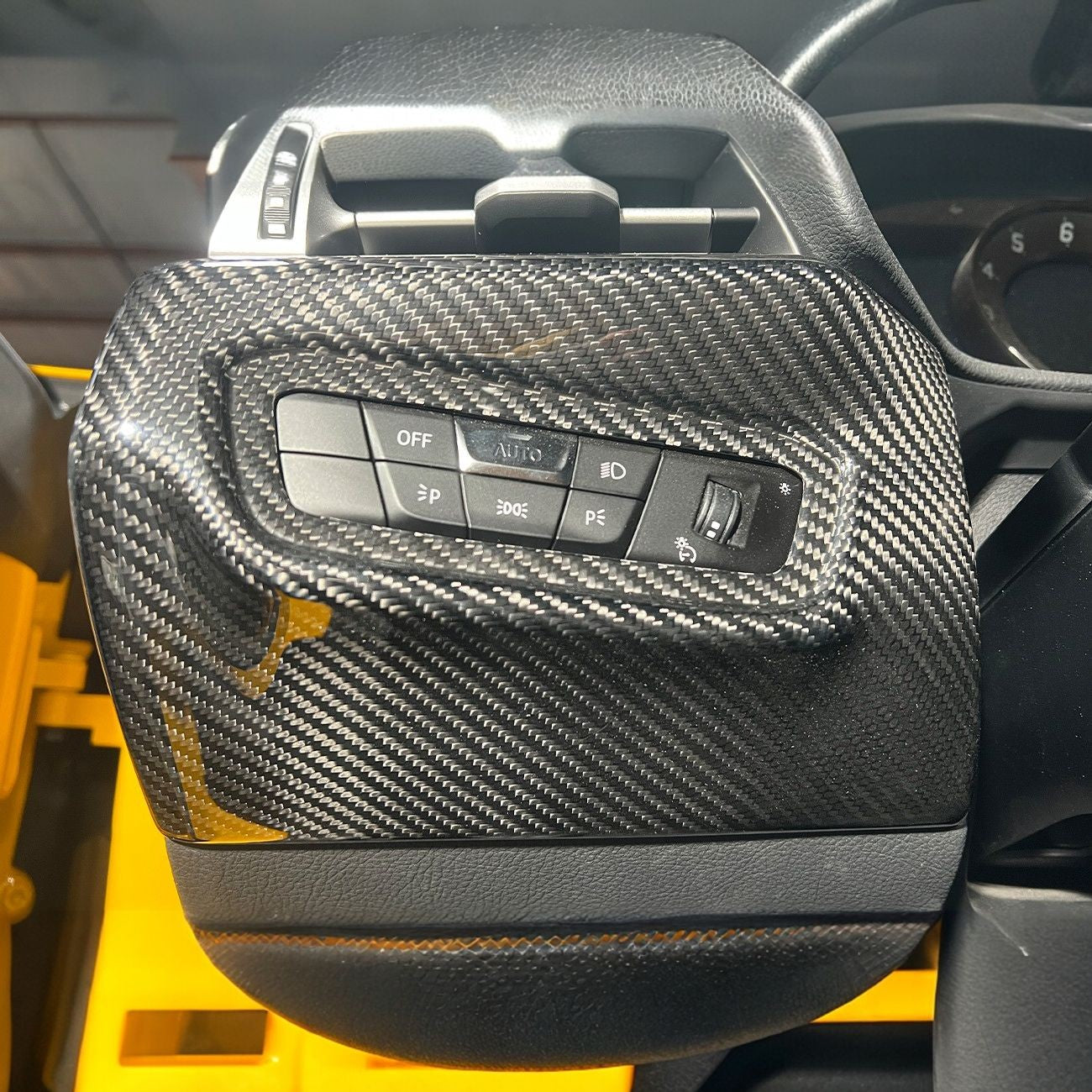 2020-Up Toyota Supra Carbon Fiber JDM Factory Style Headlight Switch Cover