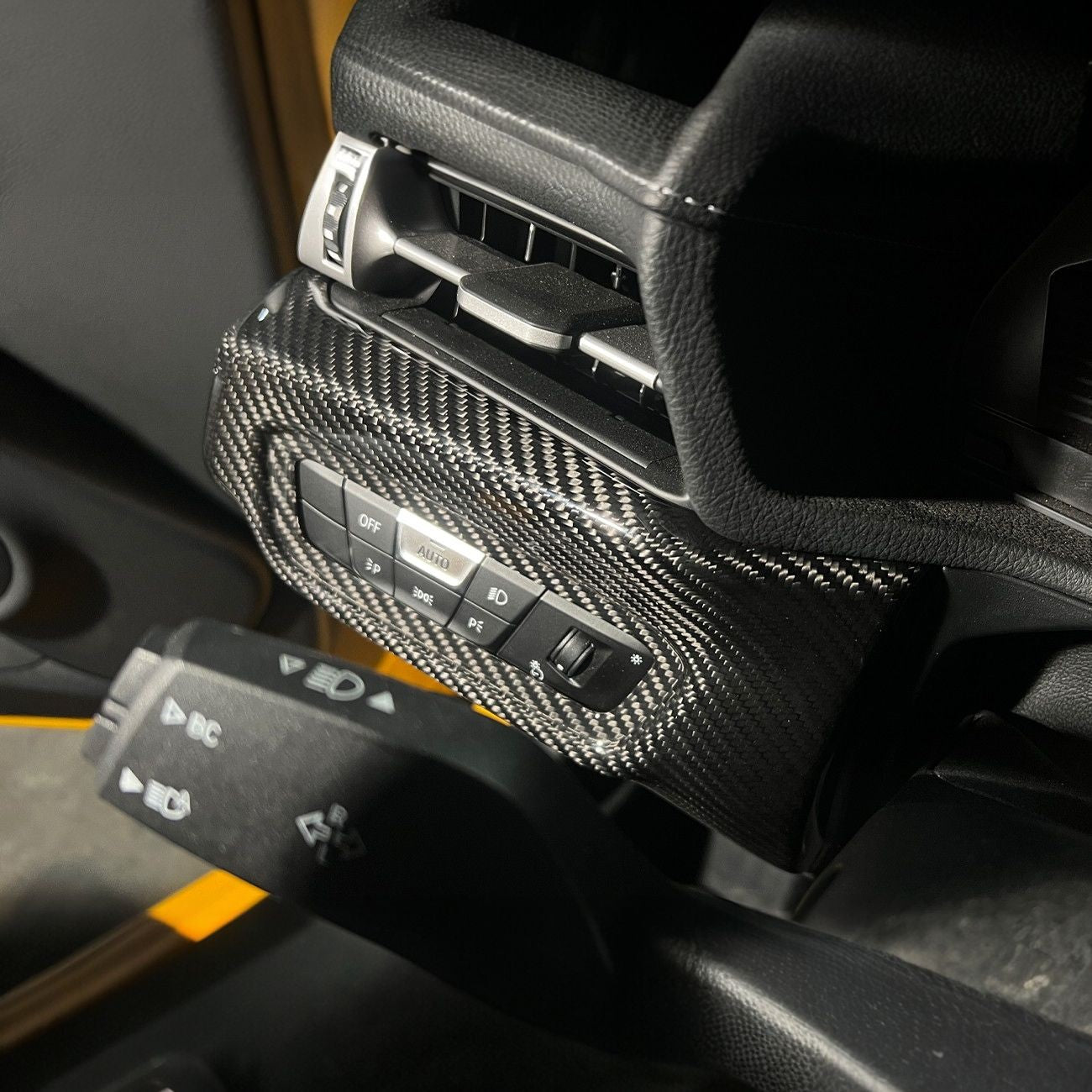 2020-Up Toyota Supra Carbon Fiber JDM Factory Style Headlight Switch Cover