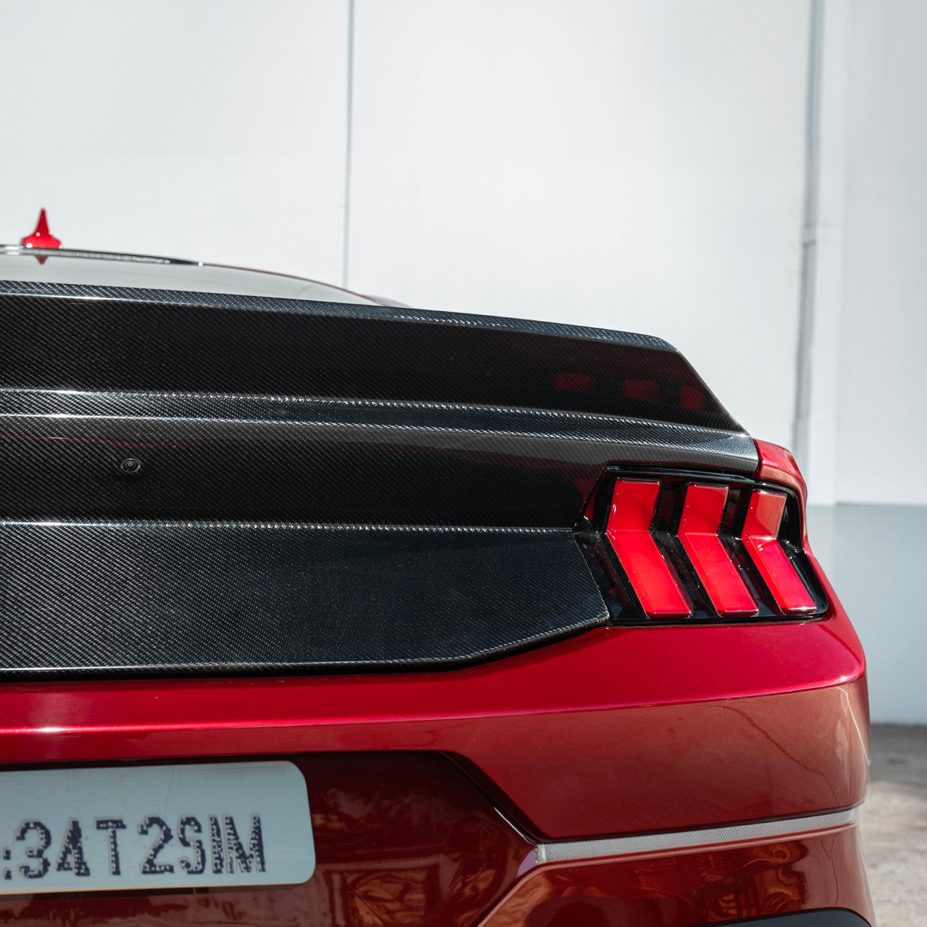 2024-Up Ford Mustang Carbon Fiber Replacement Rear Trunk with Integrated Ducktail Spoiler