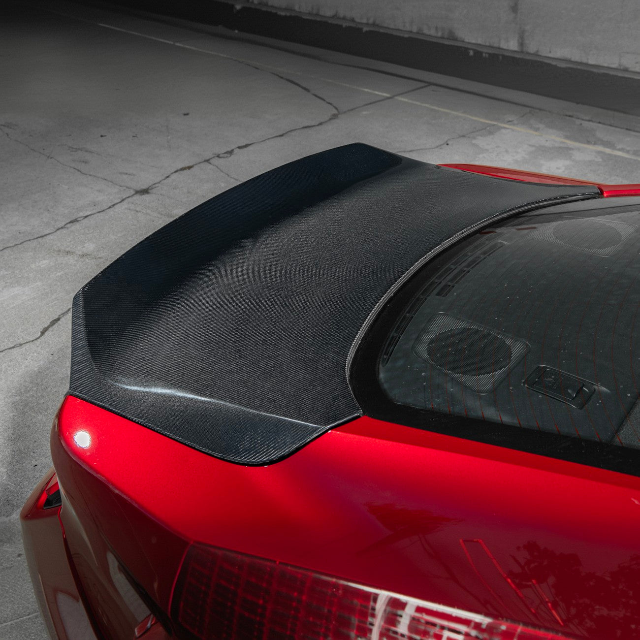 2024-Up Ford Mustang Carbon Fiber Replacement Rear Trunk with Integrated Ducktail Spoiler